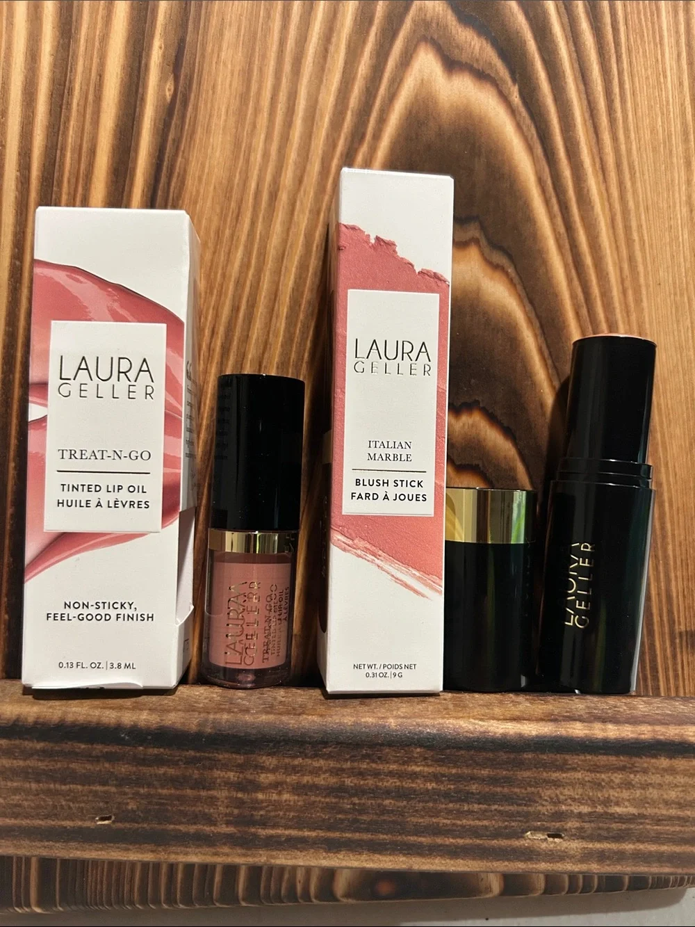 Laura Geller Blush Stick & Tinted Lip Oil Duo - Rose Pink